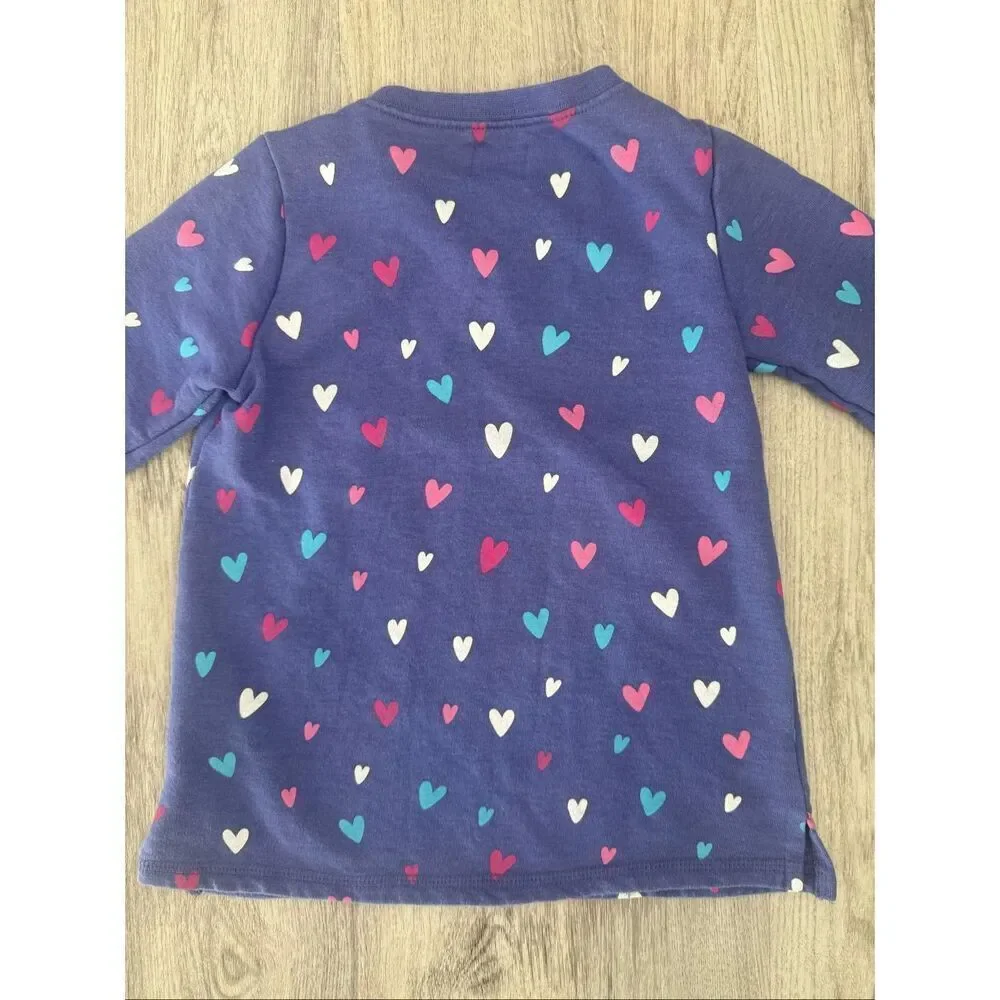 Hatley 2T Toddler Girl Dress Hatley Confetti Hearts - Iris